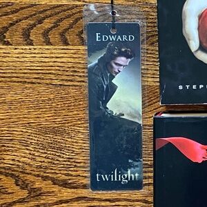 Edward Cullen bookmark with plastic sleeve